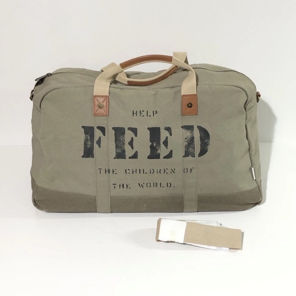 FEED Project Canvas Weekender Duffle Bag Feed The Children Of The World